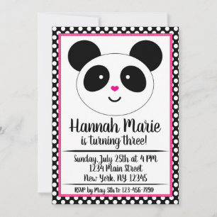 Birthday - uitnodiging van Polkadot Panda