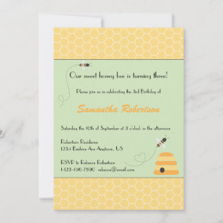Birthday-uitnodiging voor Buzzing Bees Kaart