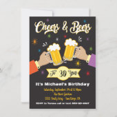 Birthday-uitnodiging voor Cheers and Beers Kaart (Voorkant)
