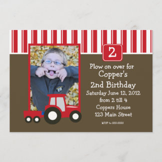 Birthday-uitnodiging voor een rode of witte trekke kaart