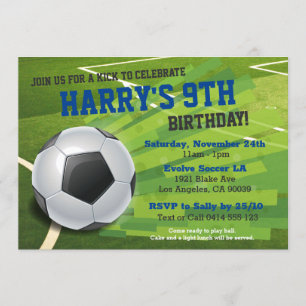 Birthday-uitnodiging voor het Kinder Football van Kaart