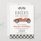 Birthday - uitnodiging voor Red Race (Voorkant)