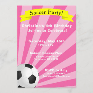 Birthday-uitnodiging voor voetbalwedstrijd kaart