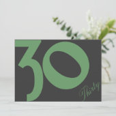 Birthday-uitnodigingen (30 jaar oud) kaart (Staand voorkant)