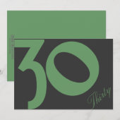 Birthday-uitnodigingen (30 jaar oud) kaart (Voorkant / Achterkant)