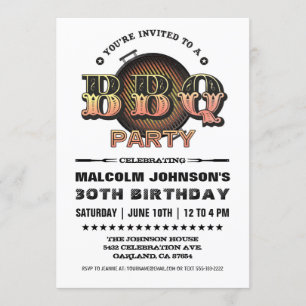 Birthday-uitnodigingen BBQ Party Kaart
