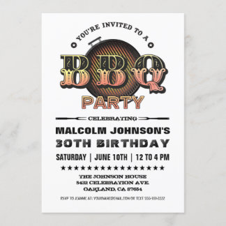 Birthday-uitnodigingen | BBQ Party Kaart