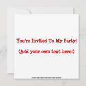 Birthday-uitnodigingen Chit en Chat Kaart (Achterkant)