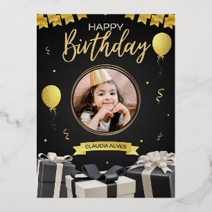 Birthday-uitnodigingen Folie Uitnodiging Briefkaart