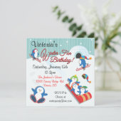 Birthday-uitnodigingen in het kader van de Winters Kaart (Staand voorkant)