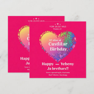 Birthday-uitnodigingen Kaart