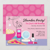 Birthday-uitnodigingen van Slumber Kaart (Voorkant / Achterkant)