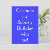 Birthday-uitnodigingen voor obriety kaart (Staand voorkant)