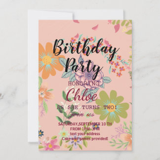 Birthday Uitnodigingskaart Kaart
