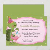 Birthday-uitvindingen bij schildpad kaart (Voorkant / Achterkant)