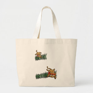 Birthday - uitvindingen van Ultra Cute Leopard Saf Grote Tote Bag