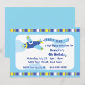 Birthday-vliegtuig Kaart (Voorkant / Achterkant)