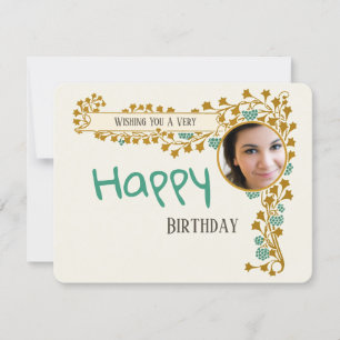 Birthday Voeg foto Art Nouveau CC1016-kaart toe Kaart