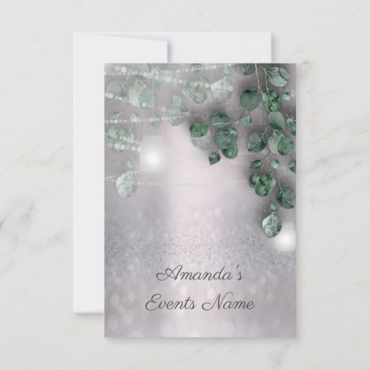 Birthday Vrijgezellenfeest Light Jar Rustic Kaart (Achterkant)