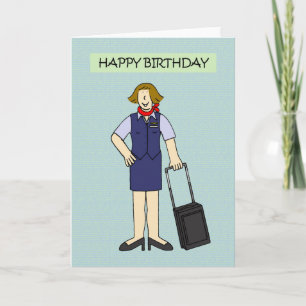 Birthday vrouw Cabin Crew Kaart
