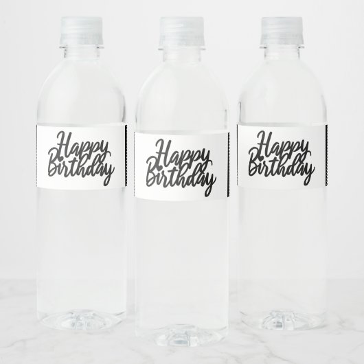 Birthday Waterfles Etiket (Flessen)