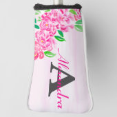 Birthday-waterverf pinda's met naam golfheadcover (Draai 90)