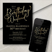 Birthday Weekend Itinerary Uitnodiging