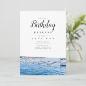 Birthday Weekend Lake Genève Wisconsin Kaart (Staand voorkant)