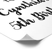 Birthday Welcome Sign. Poster (Hoek)