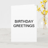 Birthday Wenskaart Kaart (Gele Bloem)