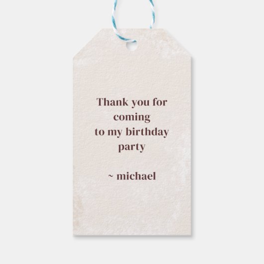 Birthday Whimsical Baseball All Star Party Cadeaulabel (Achterkant)