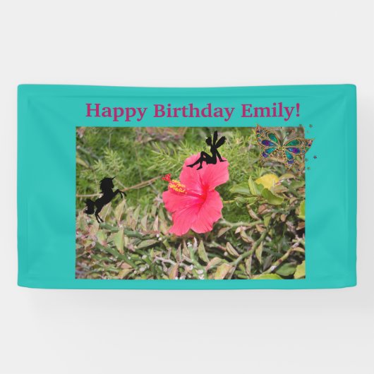 Birthday Whimsical Garden banner (Horizontaal)