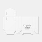 Birthday White Monogram Name Script Bedankt Bedankdoosjes (Uitgevouwen)