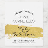 Birthday Wijn Etiket (Enkel label)