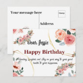 Birthday wil briefkaart (Voorkant / Achterkant)