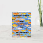 Birthday wil het man dat vist. Verjaardag Notitiekaartje (Voorkant)