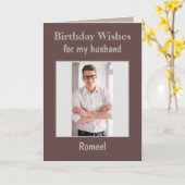 Birthday wil mijn man kaart (Gele Bloem)