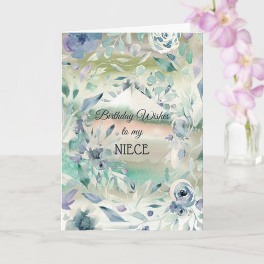 Birthday wil mijn nichtje Kaart (Orchidee)