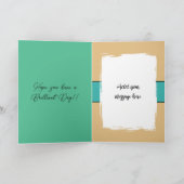 Birthday wil speciale groene fotokaart kaart (Binnen)