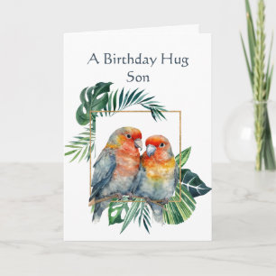 Birthday wil zoon van Parrot Bird Kaart