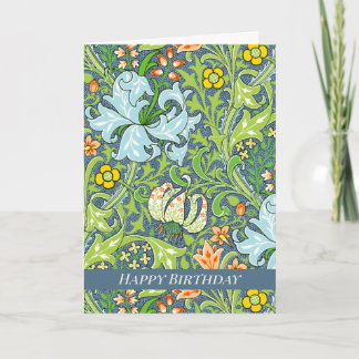 Birthday William Morris Golden Lily 1899 CC1227 Kaart