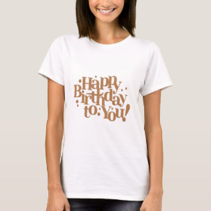 Birthday wish message kalligrafie t-shirt