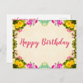 Birthday Wishes Briefkaart (Voorkant / Achterkant)