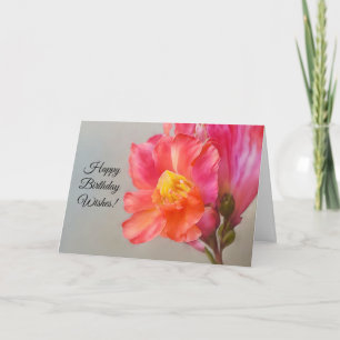 Birthday Wishes Flower Art Kaart