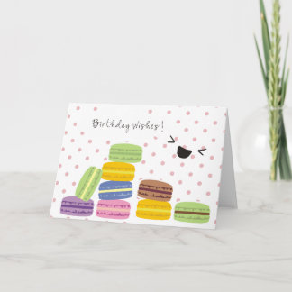 Birthday Wishes - Macaroons Design Kaart