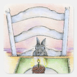 BIRTHDAY WISHES VIERKANTE STICKER