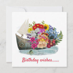 Birthday WishesFlat Note Kaart Notitiekaartje