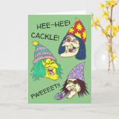 Birthday Witches Kaart (Gele Bloem)