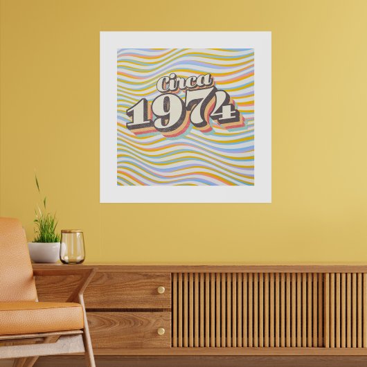 Birthday Year - Circa 1974 Poster (Woonkamer 2)
