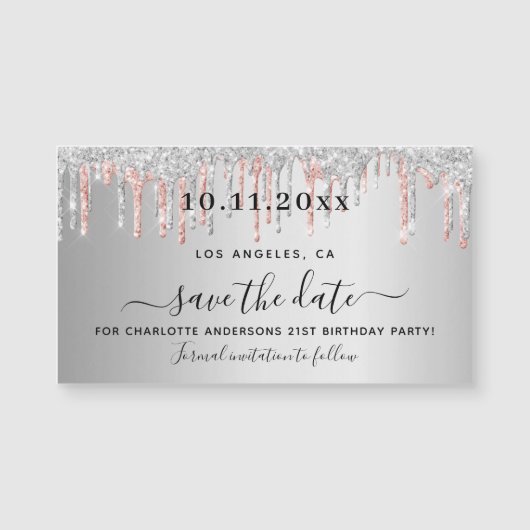 Birthday zilver roos goud met uitzondering van de  (Voorkant)